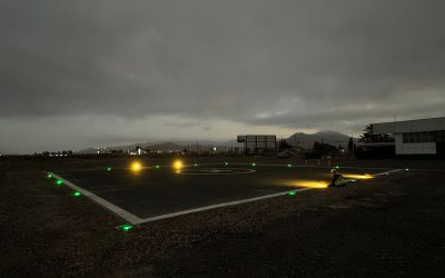 Instalan luces en Puntos de Posada de Helicópteros de la región