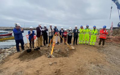 Instalan primera piedra de la nueva caleta de Talquilla, comprometida por el Presidente Boric